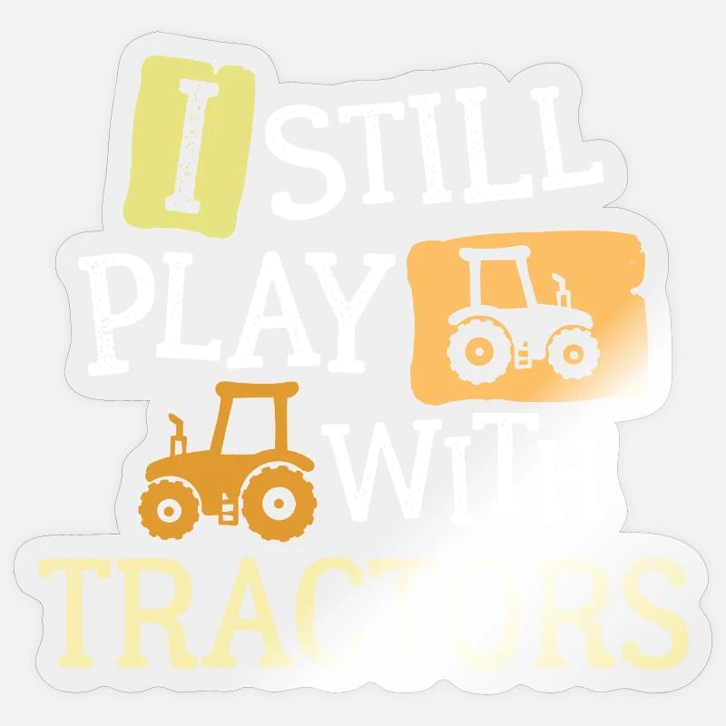 Bauer Statement Ackerbau Traktor Feld Nutzfahrzeug Sticker Größe S (10 x 10 cm)