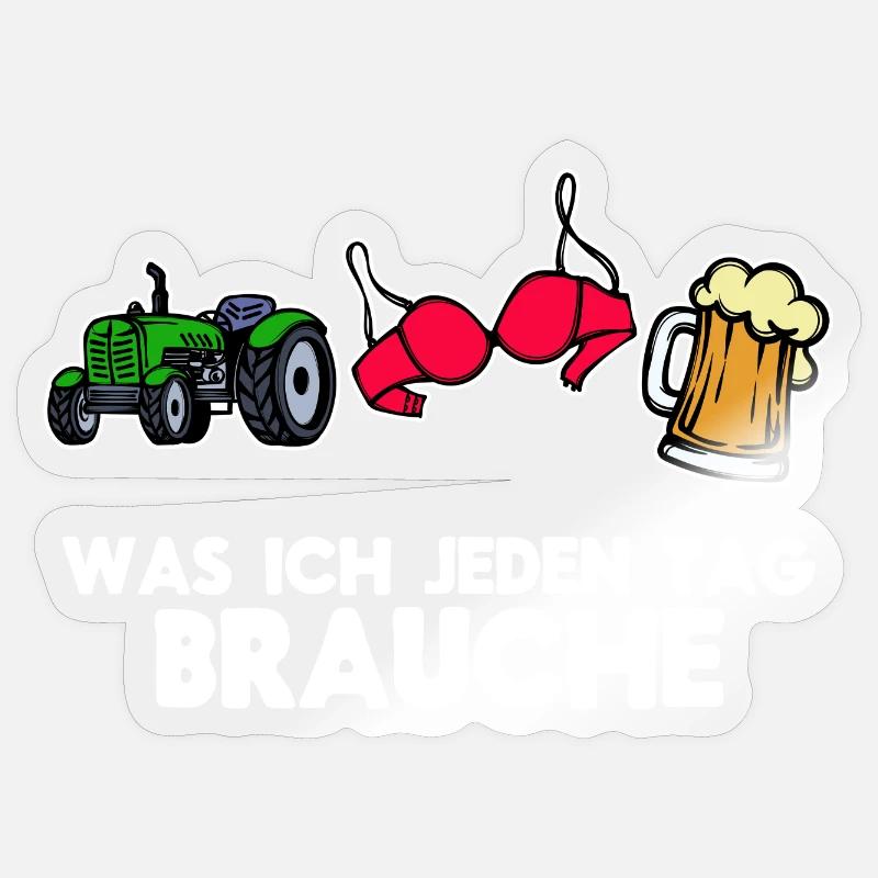 Landwirtschaft Ackerbau Bauer Traktor Statement Sticker Größe S (10 x 10 cm)