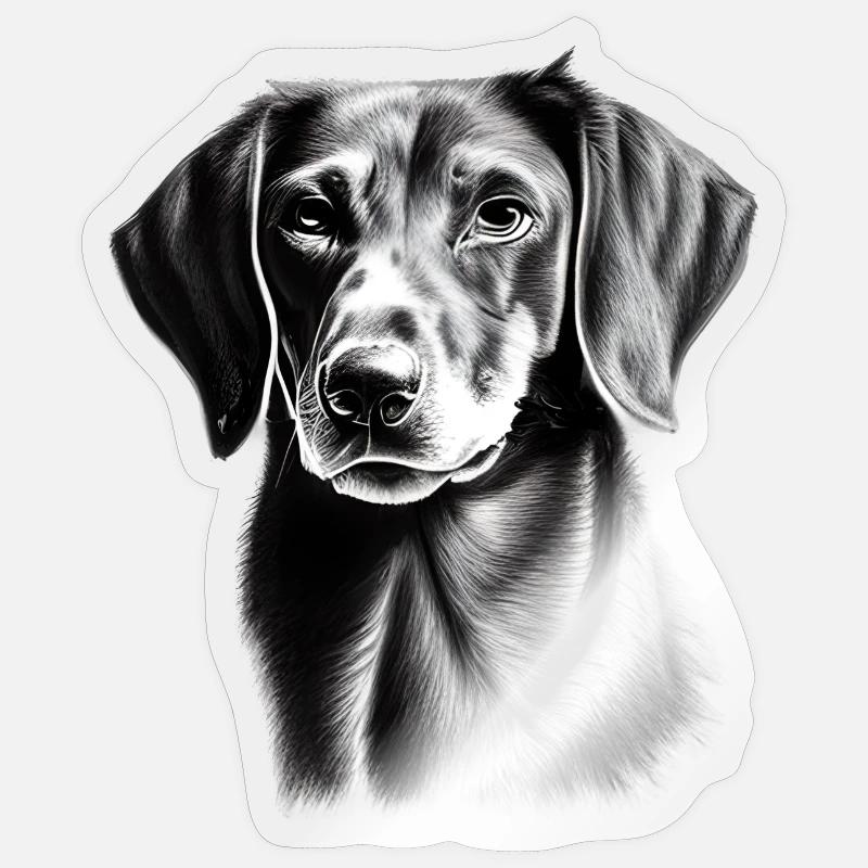 Süßer Dackel - Sticker Größe S (10 x 10 cm) - Transparent glänzend