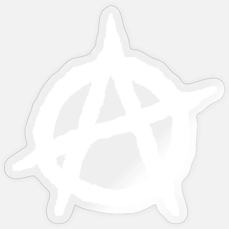 Anarchy A logo W - Sticker Größe S (10 x 10 cm) - Transparent glänzend