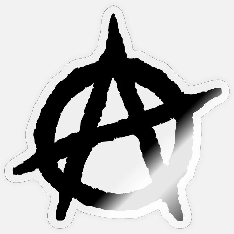 Anarchy A logo B - Sticker Größe S (10 x 10 cm) - Transparent glänzend