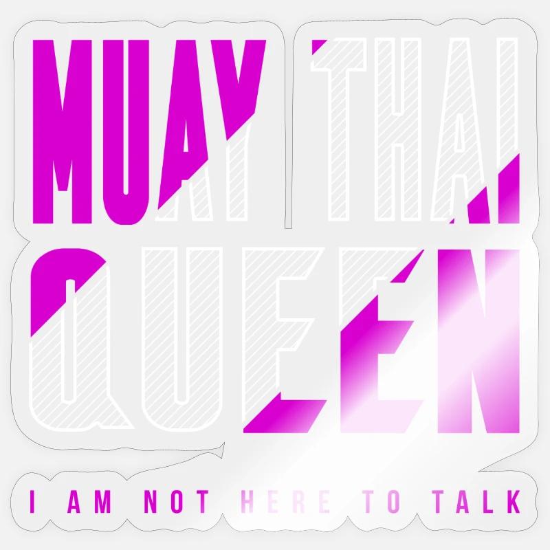 Muay Thai Queen - Sticker size S (10 x 10 cm) - transparent glossy