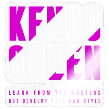 Kendo Königin - Sticker Größe S (10 x 10 cm) - Transparent glänzend - Vorne