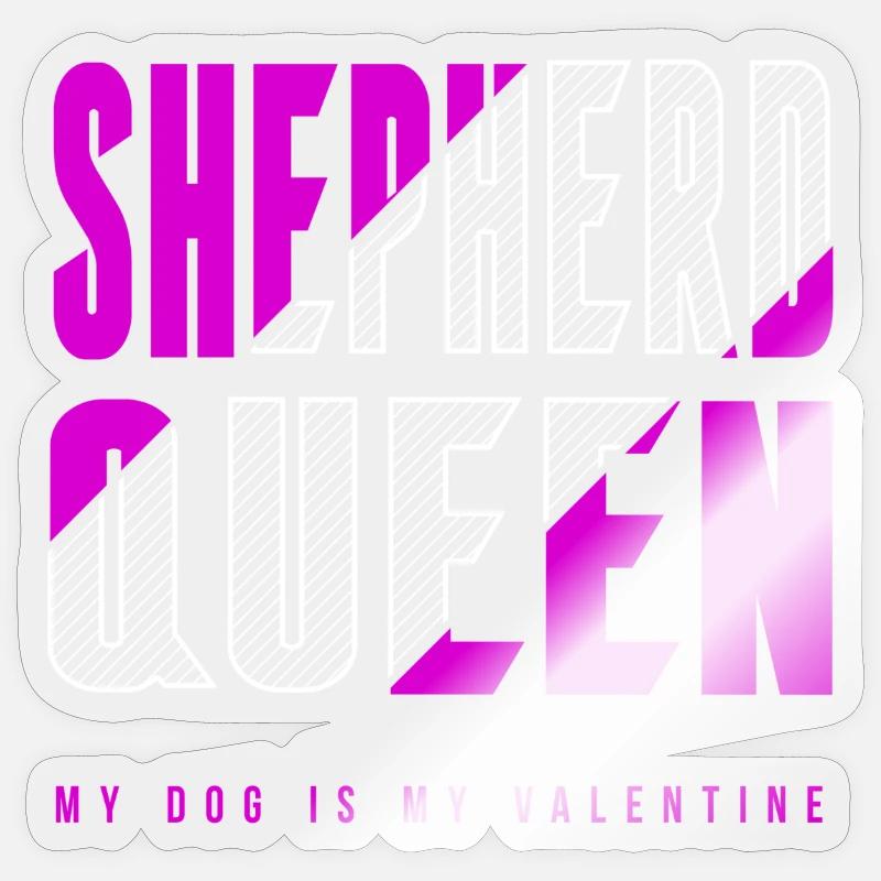 Shepherd Queen - Sticker size S (10 x 10 cm) - transparent glossy