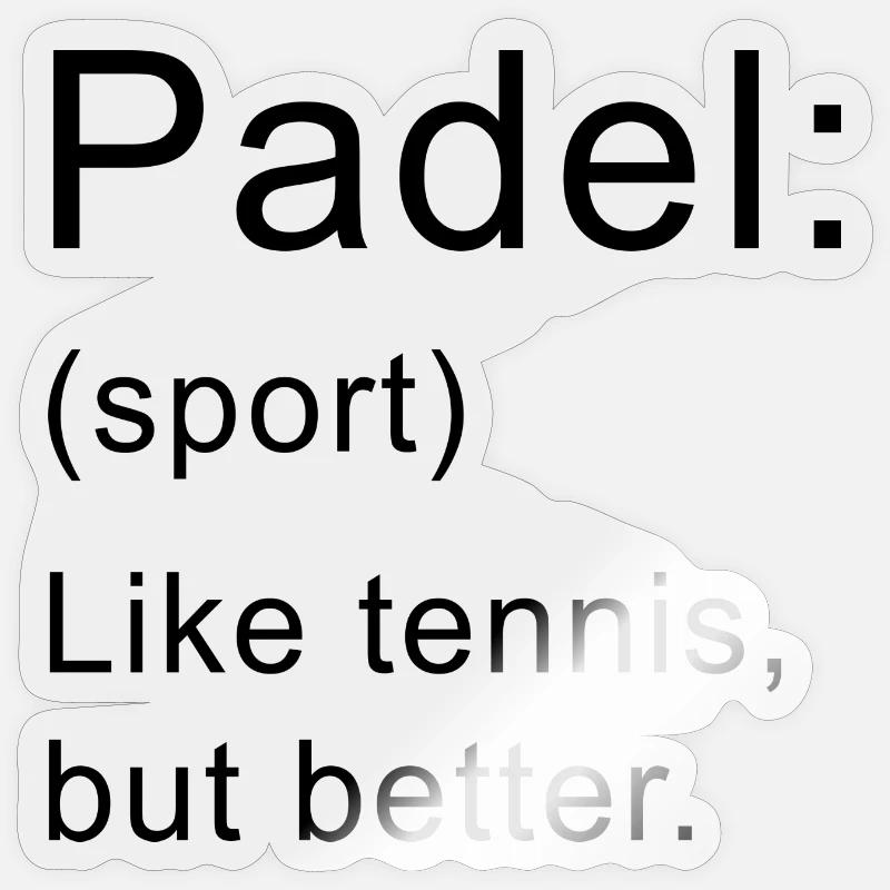 Padel Définition - Sticker taille S (10 x 10 cm) - brillant transparent