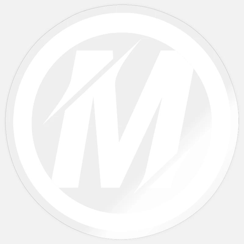 Illustration du logo M - Sticker taille S (10 x 10 cm) - brillant transparent