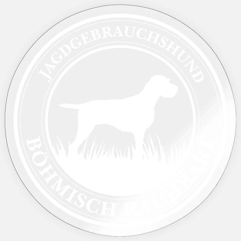 Böhmisch Rauhbart Jagdgebrauchshund Jagdhunde Sticker Größe S (10 x 10 cm)