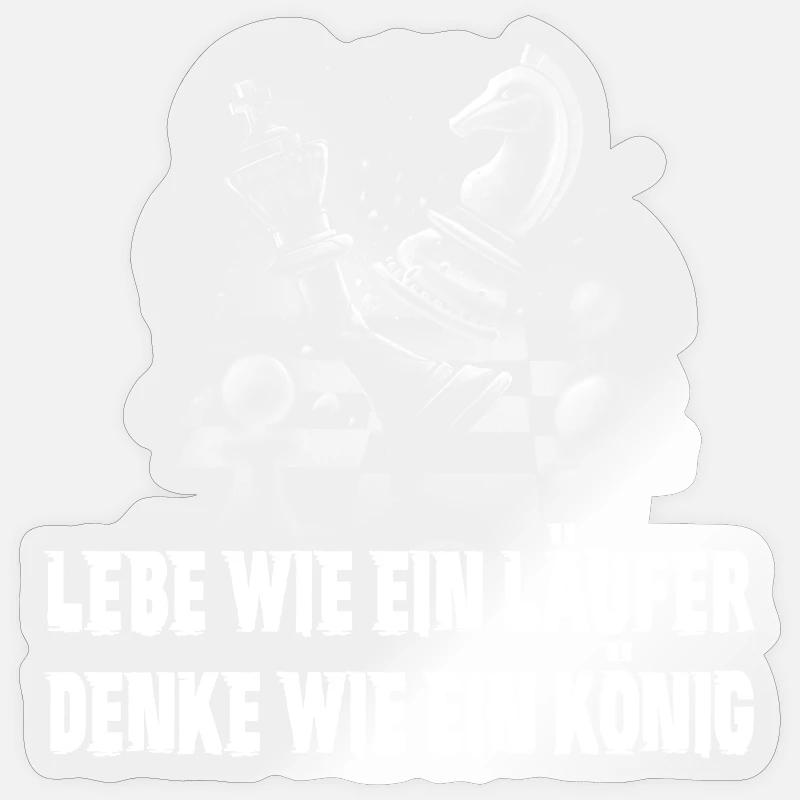 Schach Design - Sticker Größe S (10 x 10 cm) - Transparent glänzend