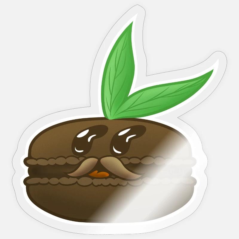 MacaronPousse! - Sticker Größe S (10 x 10 cm) - Transparent glänzend