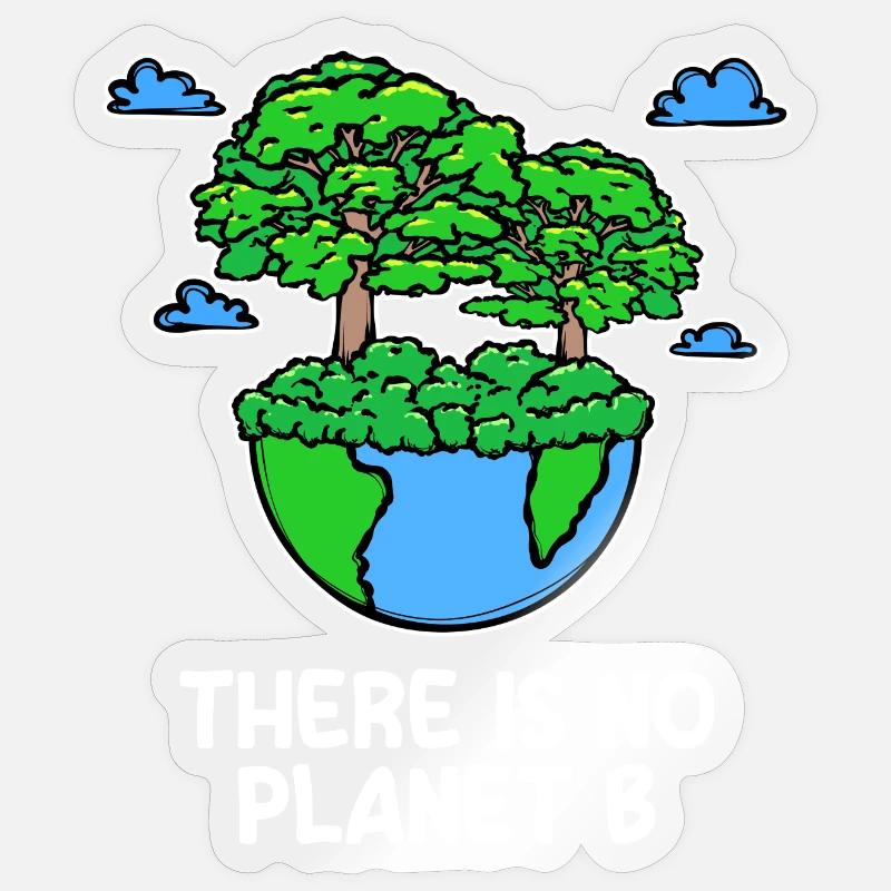 Mutter Erde Planet Statement Baum Naturschutz - Sticker Größe S (10 x 10 cm) - Transparent glänzend