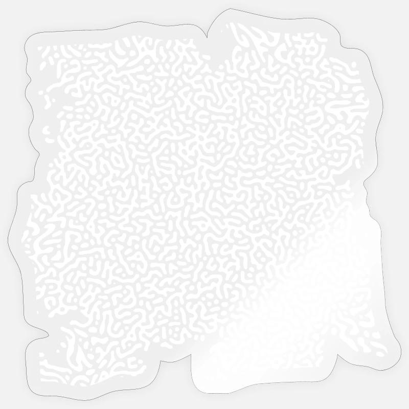 Turing Pattern Blanc - Ver - Sticker taille S (10 x 10 cm) - brillant transparent