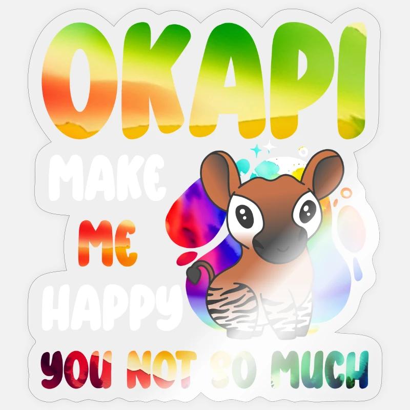 Okapi Wächter des Waldes Sticker Größe S (10 x 10 cm)