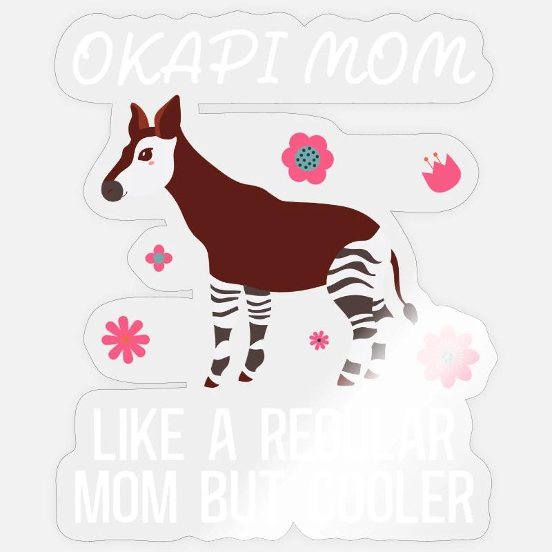 Okapi Wildnis Abenteuer - Sticker Größe S (10 x 10 cm) - Transparent glänzend