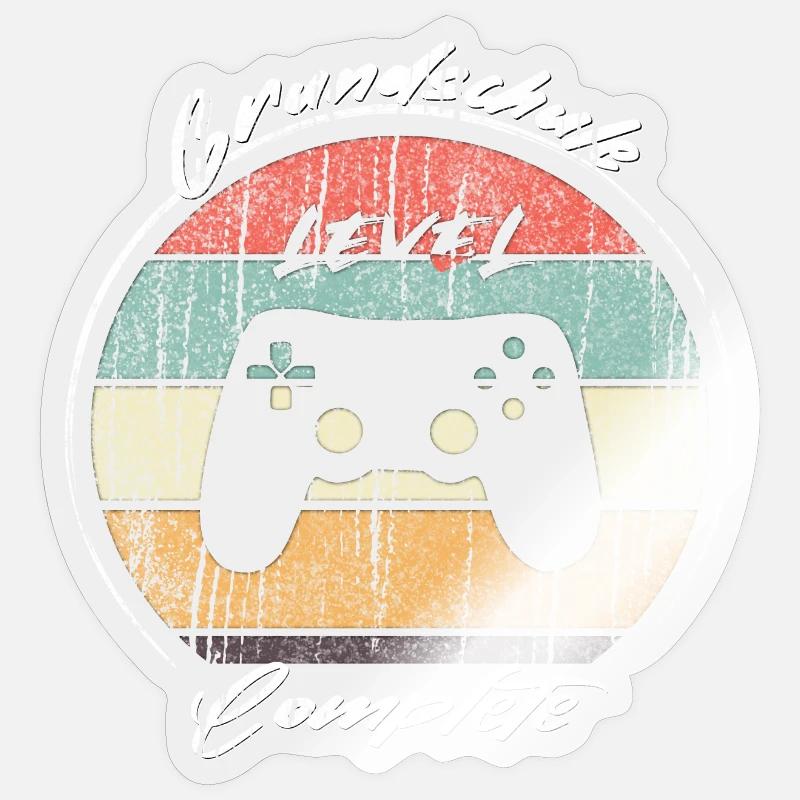 Elementary Level Complete Gamer - Sticker size S (10 x 10 cm) - transparent glossy