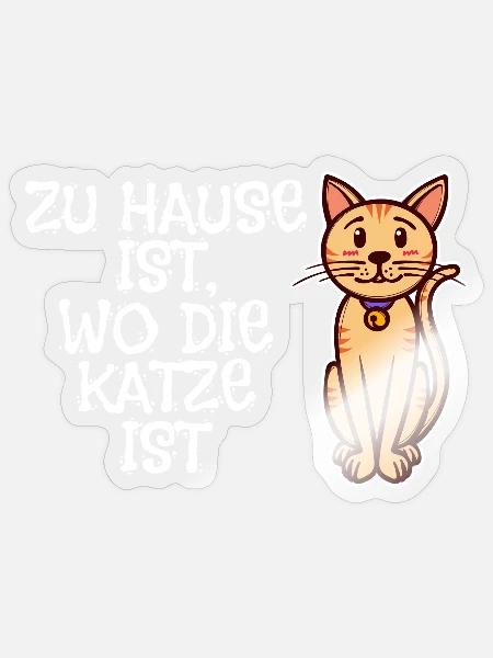 Haustiere Katze Statement Kuscheltier Tiere - Sticker Größe S (10 x 10 cm) - Transparent glänzend