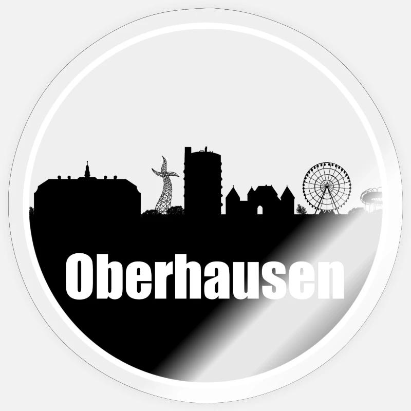 Oberhasuen Transparency Skyline - Sticker taille S (10 x 10 cm) - brillant transparent