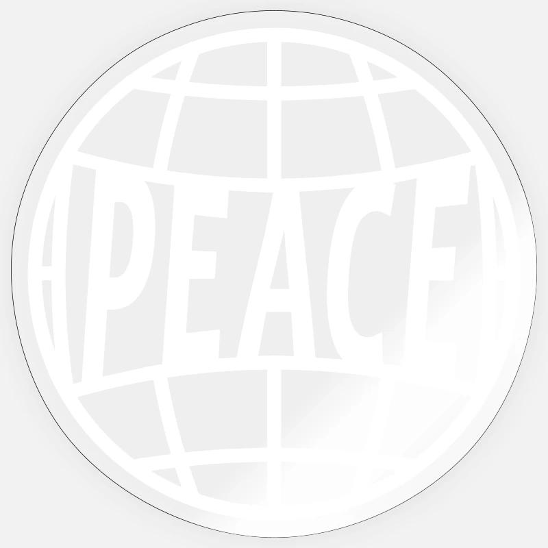 Peace on Earth Globe - Sticker size S (10 x 10 cm) - transparent glossy