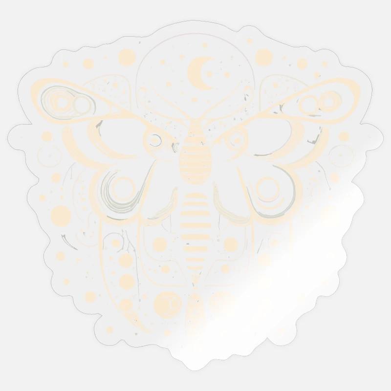 Papillon céleste - Sticker taille S (10 x 10 cm) - brillant transparent