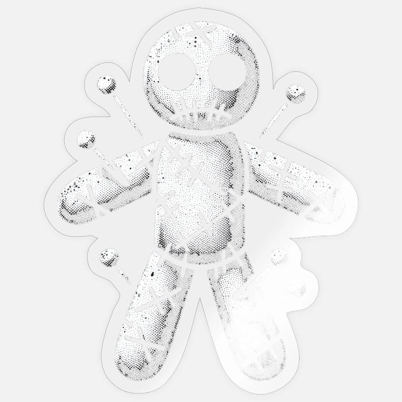 Voodoo Doll - Sticker size S (10 x 10 cm) - transparent glossy