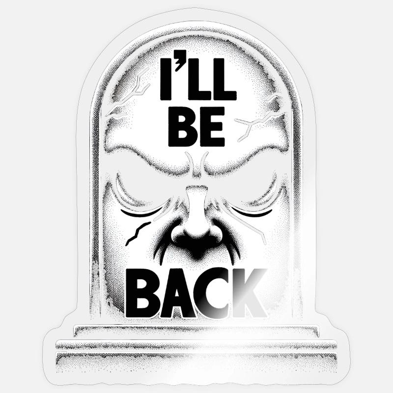Retour de la tombe - Sticker taille S (10 x 10 cm) - brillant transparent