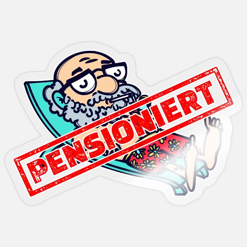 Pensionär Rentner Ruhestand Spruch Freizeit - Sticker Größe S (10 x 10 cm) - Transparent glänzend