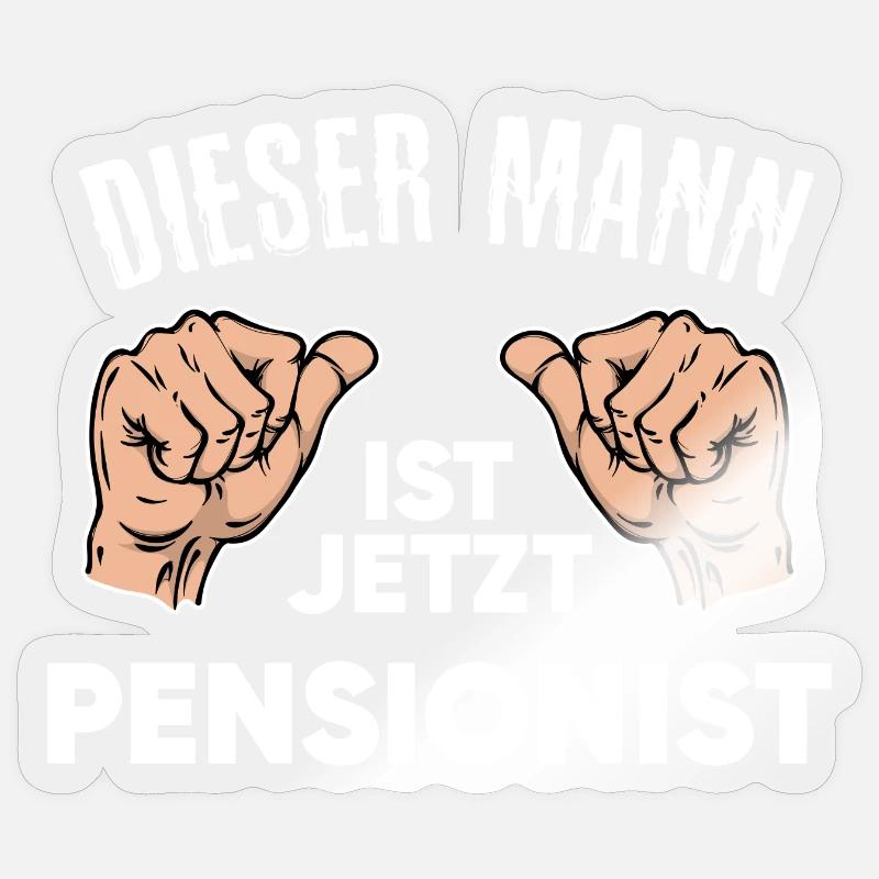 Pensionist Senior Ruhestand Statement Freizeit - Sticker Größe S (10 x 10 cm) - Transparent glänzend