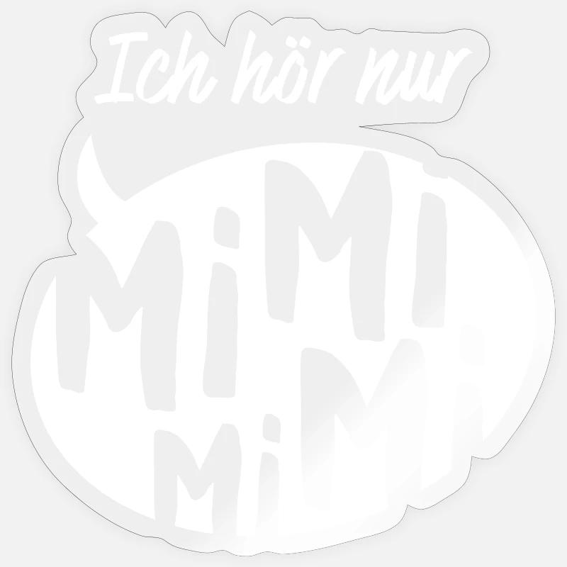 Ich Hör Nur MiMiMi - hell - Sticker Größe S (10 x 10 cm) - Transparent glänzend