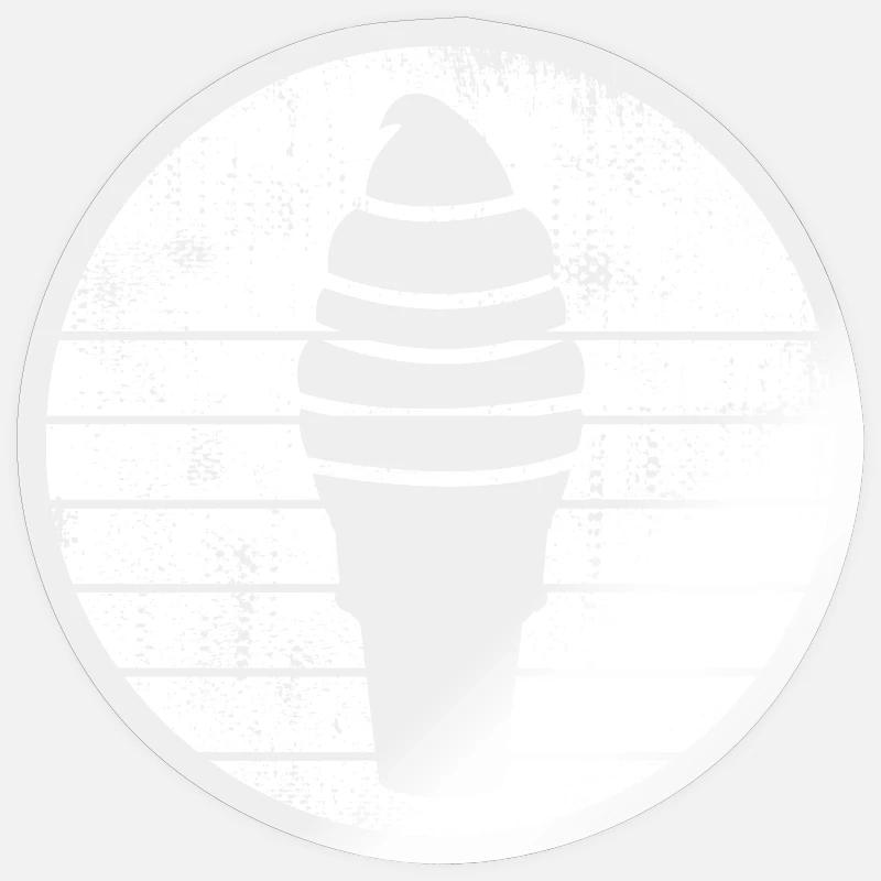 Cornet de crème glacée Sticker taille S (10 x 10 cm)