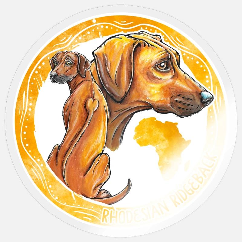 Rhodesian Ridgeback - Sticker size S (10 x 10 cm) - transparent glossy