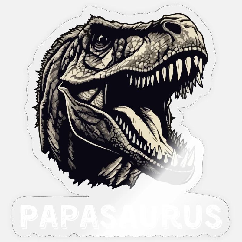 Papa-Saurus Sticker Größe S (10 x 10 cm)