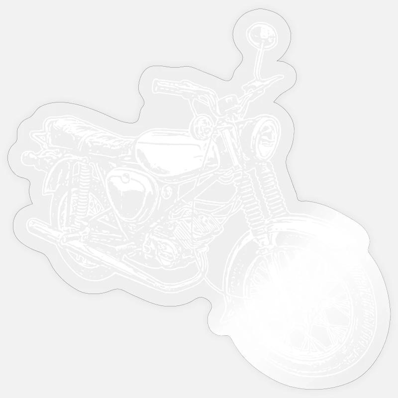 Simme Kult Moped aus der DDR - Sticker Größe S (10 x 10 cm) - Transparent glänzend