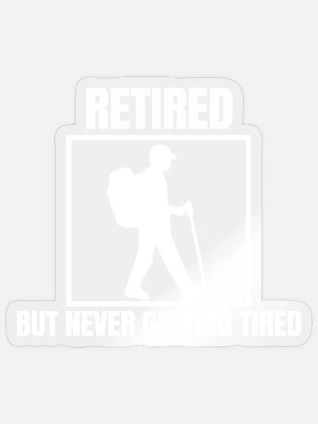 Ruhestand Senior Pensionär Freizeit Statement - Sticker Größe S (10 x 10 cm) - Transparent glänzend