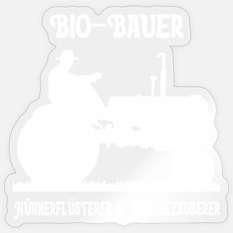 Biobauer Weihnachtsgeschenk - Sticker Größe S (10 x 10 cm) - Transparent glänzend