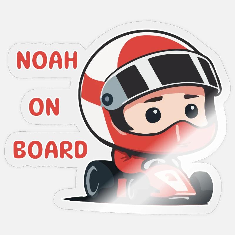 Noah à bord Sticker taille S (10 x 10 cm)