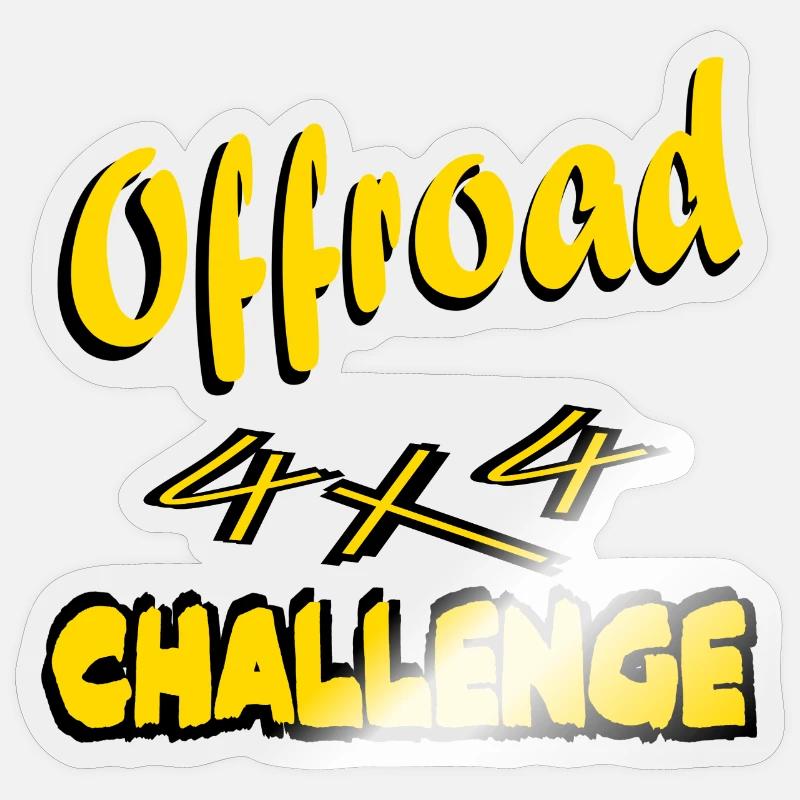 Offroad 4x4 Challenge Sticker Größe S (10 x 10 cm)