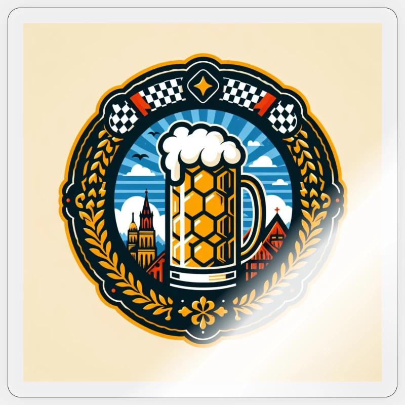 Logo de la bière 2 - Sticker taille S (10 x 10 cm) - brillant transparent