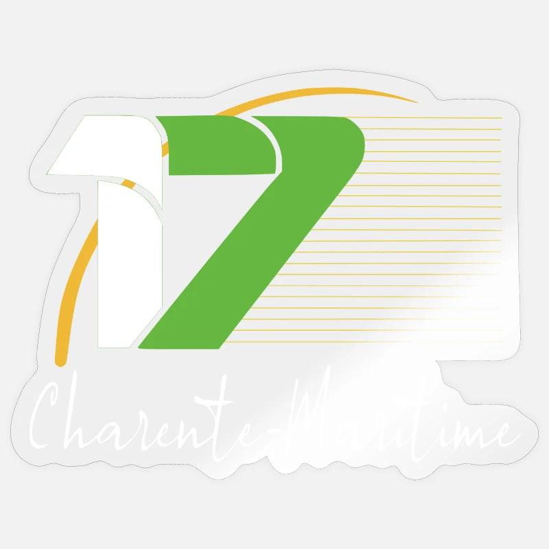 Charente-Maritime - Sticker taille S (10 x 10 cm) - brillant transparent