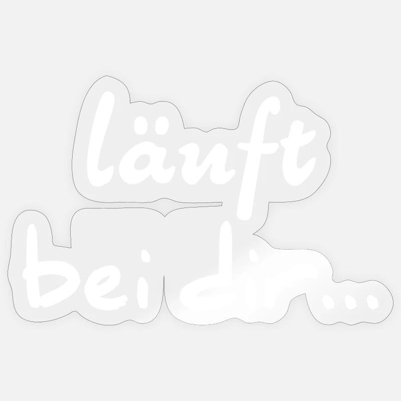 Läuft bei dir - Sticker Größe S (10 x 10 cm) - Transparent glänzend