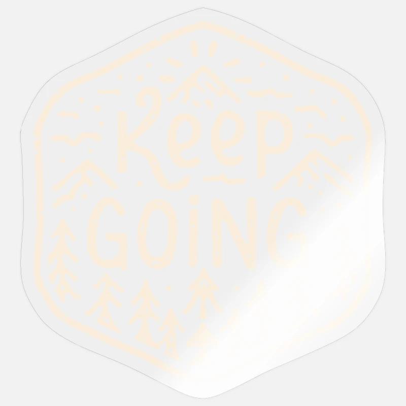 Keep going - Sticker size S (10 x 10 cm) - transparent glossy