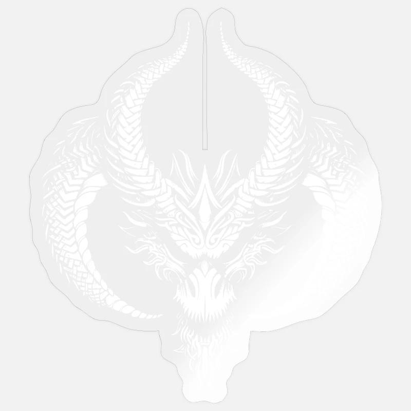 Dragon's Head - Sticker size S (10 x 10 cm) - transparent glossy