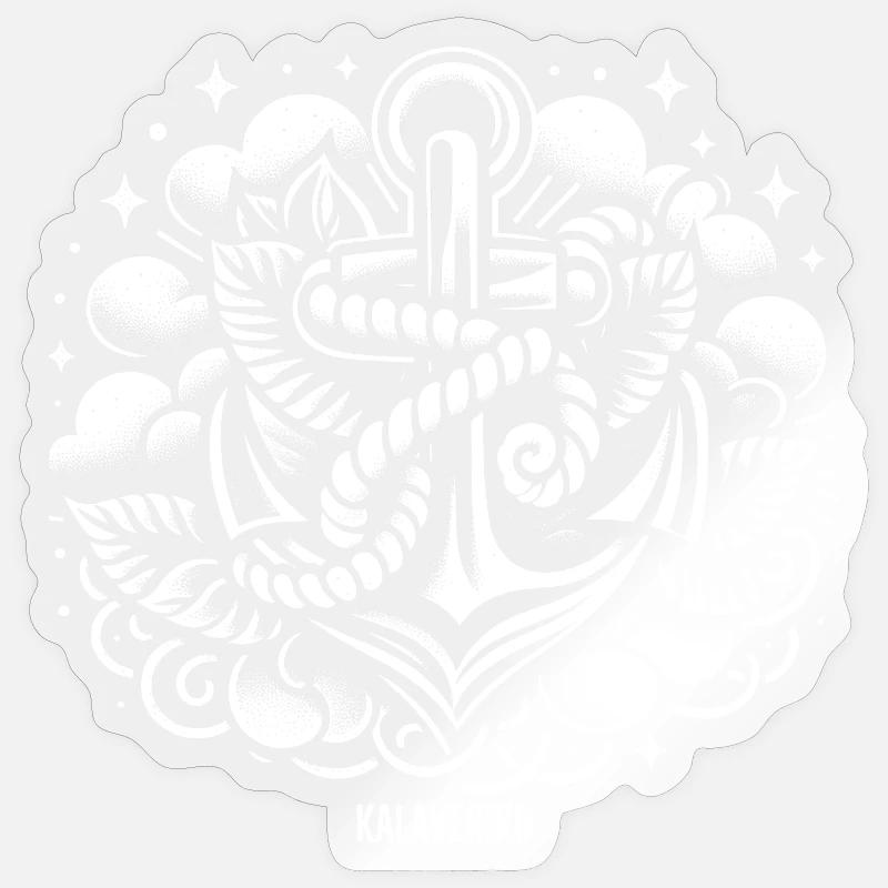 Anker - Sticker Größe S (10 x 10 cm) - Transparent glänzend