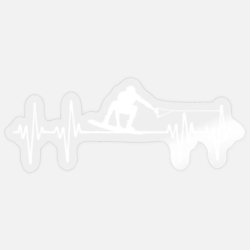 Kitesurfer, Wakeboard Cascade, Surf, Surf - Sticker taille S (10 x 10 cm) - brillant transparent