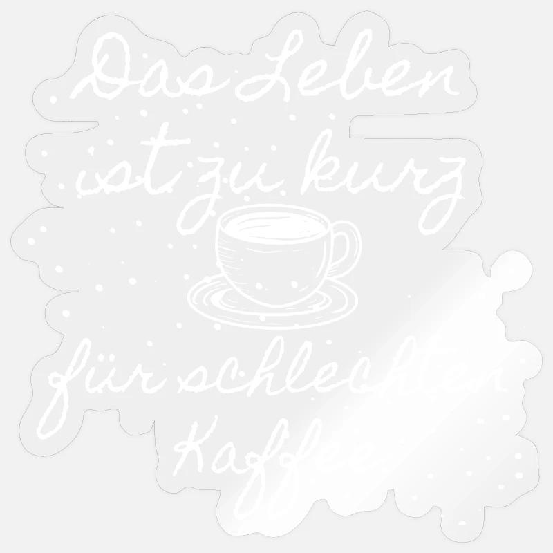 KAFFEE - Sticker Größe S (10 x 10 cm) - Transparent glänzend