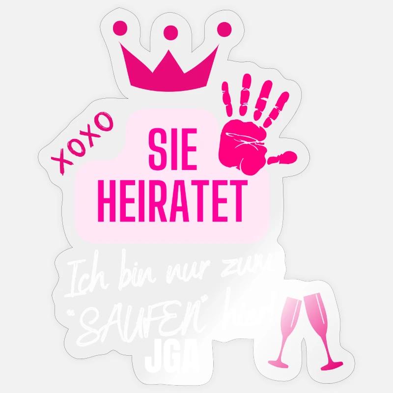Bachelor party - Sticker size S (10 x 10 cm) - transparent glossy