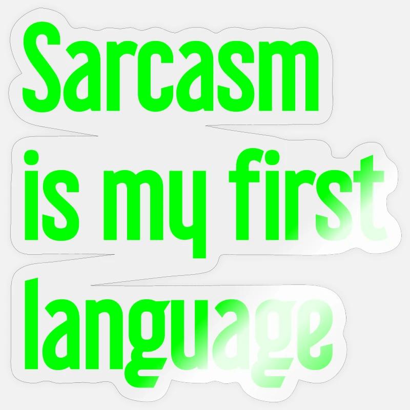 Sarkasmus-Profi - Sticker Größe S (10 x 10 cm) - Transparent glänzend