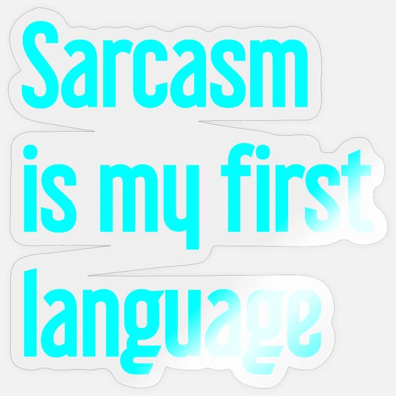 Sarkasmus-Profi - Sticker Größe S (10 x 10 cm) - Transparent glänzend