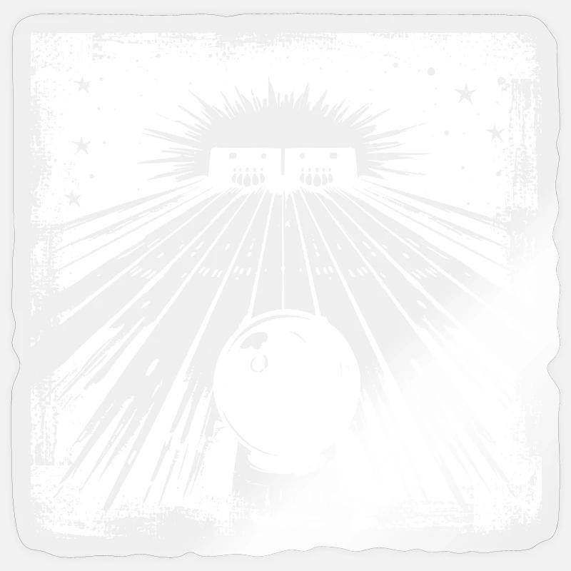 Centre de quilles - Sticker taille S (10 x 10 cm) - brillant transparent