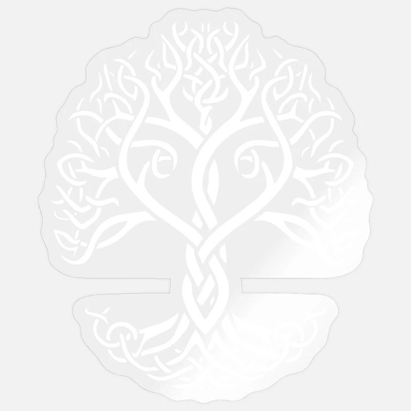 Yggdrasil, Baum des Lebens - Sticker Größe S (10 x 10 cm) - Transparent glänzend