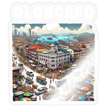 Olongapo City Philippinen Urlaub Reisen - Sticker Größe S (10 x 10 cm) - Transparent glänzend - Vorne