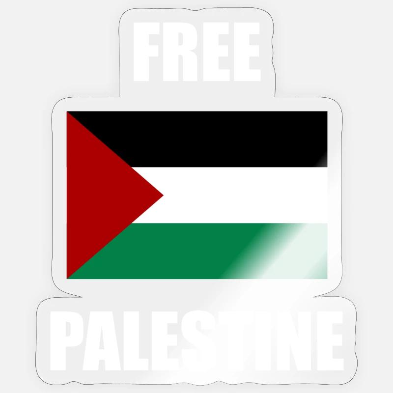 Palestine libre - Sticker taille S (10 x 10 cm) - brillant transparent